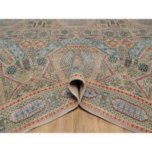 Load image into Gallery viewer, 12&#39;x18&#39;3&quot; Lark Brown, Mamluk Design With Geometric Medallions, Hand Knotted, Textured Wool And Silk, Xl, Oversized, Oriental Rug FWR551520