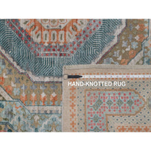 Load image into Gallery viewer, 12&#39;x18&#39;3&quot; Lark Brown, Mamluk Design With Geometric Medallions, Hand Knotted, Textured Wool And Silk, Xl, Oversized, Oriental Rug FWR551520