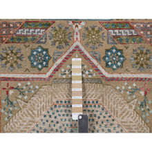 Load image into Gallery viewer, 6&#39;3&quot;x9&#39; Almond Brown, Hand Knotted, Mamluk Design With Star Medallion, Textured Wool And Silk, Oriental Rug FWR551544