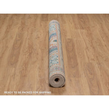 Load image into Gallery viewer, 6&#39;3&quot;x9&#39; Almond Brown, Hand Knotted, Mamluk Design With Star Medallion, Textured Wool And Silk, Oriental Rug FWR551544