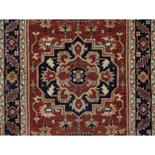 Load image into Gallery viewer, 2&#39;7&quot;x8&#39;2&quot; Maroon Red, Hand Knotted, Hand Spun New Zealand Wool, Soft Pile, Vegetable Dyes, Antiqued Fine Heriz Re-creation, Medallions Design, Runner, Oriental Rug FWR551592