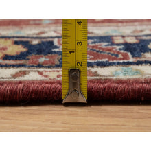 Load image into Gallery viewer, 2&#39;7&quot;x8&#39;2&quot; Maroon Red, Hand Knotted, Hand Spun New Zealand Wool, Soft Pile, Vegetable Dyes, Antiqued Fine Heriz Re-creation, Medallions Design, Runner, Oriental Rug FWR551592