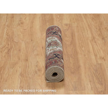 Load image into Gallery viewer, 2&#39;7&quot;x6&#39;1&quot; Chiffon White, Hand Knotted, Hand Spun New Zealand Wool, Soft Pile, Vegetable Dyes, Antiqued Fine Heriz Re-creation, Medallions Design, Runner, Oriental Rug FWR551610