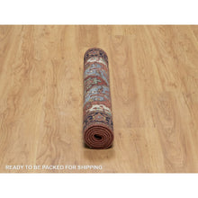 Load image into Gallery viewer, 3&#39;1&quot;x5&#39;2&quot; Brick Red, Antiqued Fine Heriz Re-creation, Medallion Design, Hand Knotted, Hand Spun New Zealand Wool, Soft Pile, Vegetable Dyes, Oriental Rug FWR551622