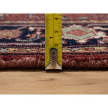 Load image into Gallery viewer, 3&#39;1&quot;x5&#39;2&quot; Brick Red, Antiqued Fine Heriz Re-creation, Medallion Design, Hand Knotted, Hand Spun New Zealand Wool, Soft Pile, Vegetable Dyes, Oriental Rug FWR551622