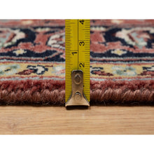 Load image into Gallery viewer, 3&#39;x5&#39; Berry Red, Hand Knotted, Hand Spun New Zealand Wool, Soft Pile, Vegetable Dyes, Antiqued Fine Heriz Re-creation, Medallion Design, Oriental Rug FWR551628