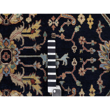 Load image into Gallery viewer, 6&#39;x9&#39;3&quot; Braves Navy Blue, Hand Knotted, Hand Spun New Zealand Wool, Soft Pile, Vegetable Dyes, Antiqued Fine Heriz Re-creation, All Over Design, Oriental Rug FWR551652