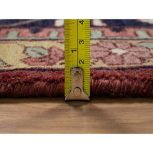 Load image into Gallery viewer, 14&#39;2&quot;x14&#39;2&quot; Brick Red, Hand Knotted, Hand Spun New Zealand Wool, Soft Pile, Vegetable Dyes, Antiqued Fine Heriz Re-creation, Medallion Design, Square, Oriental Rug FWR551688