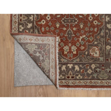 Load image into Gallery viewer, 3&#39;x5&#39;1&quot; Rust Red, Antiqued Tabriz With Haji Jalili Design, Hand Knotted, 100% Wool, Vegetable Dyes, Soft Pile, Denser Weave, Oriental Rug FWR551694