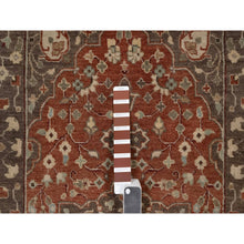 Load image into Gallery viewer, 3&#39;x5&#39;1&quot; Rust Red, Antiqued Tabriz With Haji Jalili Design, Hand Knotted, 100% Wool, Vegetable Dyes, Soft Pile, Denser Weave, Oriental Rug FWR551694