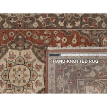 Load image into Gallery viewer, 3&#39;x5&#39;1&quot; Rust Red, Antiqued Tabriz With Haji Jalili Design, Hand Knotted, 100% Wool, Vegetable Dyes, Soft Pile, Denser Weave, Oriental Rug FWR551694