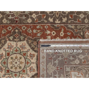 3'x5'1" Rust Red, Antiqued Tabriz With Haji Jalili Design, Hand Knotted, 100% Wool, Vegetable Dyes, Soft Pile, Denser Weave, Oriental Rug FWR551694