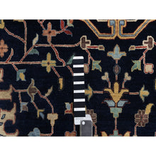 Load image into Gallery viewer, 12&#39;x18&#39; Midnight Blue, Hand Knotted, Hand Spun New Zealand Wool, Soft Pile, Vegetable Dyes, Antiqued Fine Heriz Re-creation, All Over Design, Oversized, Xl, Oriental Rug FWR551706