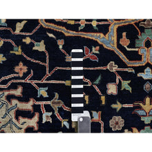 Load image into Gallery viewer, 11&#39;10&quot;x15&#39;1&quot; Midnight Blue, Hand Spun New Zealand Wool, Soft Pile, Vegetable Dyes, Antiqued Fine Heriz Re-creation, All Over Design, Hand Knotted, Oversized, Xl, Oriental Rug FWR551712