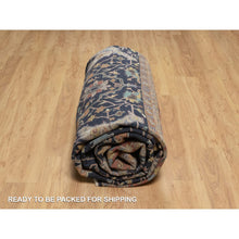 Load image into Gallery viewer, 11&#39;10&quot;x15&#39;1&quot; Midnight Blue, Hand Spun New Zealand Wool, Soft Pile, Vegetable Dyes, Antiqued Fine Heriz Re-creation, All Over Design, Hand Knotted, Oversized, Xl, Oriental Rug FWR551712