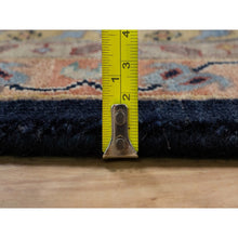 Load image into Gallery viewer, 11&#39;10&quot;x15&#39;1&quot; Midnight Blue, Hand Spun New Zealand Wool, Soft Pile, Vegetable Dyes, Antiqued Fine Heriz Re-creation, All Over Design, Hand Knotted, Oversized, Xl, Oriental Rug FWR551712