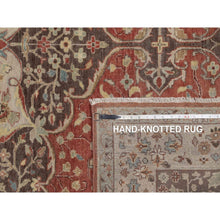 Load image into Gallery viewer, 10&#39;x14&#39; Brick Red, Antiqued Tabriz With Haji Jalili Design, Hand Knotted, 100% Wool, Vegetable Dyes, Soft Pile, Denser Weave, Oriental Rug FWR551736