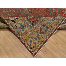 Load image into Gallery viewer, 8&#39;x10&#39;2&quot; Berry Red, Hand Knotted, Hand Spun New Zealand Wool, Soft Pile, Vegetable Dyes, Antiqued Fine Heriz Re-creation, All Over Design, Oriental Rug FWR551760