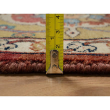 Load image into Gallery viewer, 8&#39;x10&#39;2&quot; Berry Red, Hand Knotted, Hand Spun New Zealand Wool, Soft Pile, Vegetable Dyes, Antiqued Fine Heriz Re-creation, All Over Design, Oriental Rug FWR551760