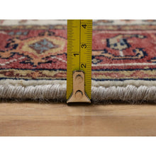 Load image into Gallery viewer, 2&#39;7&quot;x10&#39; Linen White, Hand Knotted, Antiqued Fine Heriz Re-creation, Medallions Design, Hand Spun New Zealand Wool, Soft Pile, Vegetable Dyes, Runner, Oriental Rug FWR551772