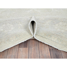 Load image into Gallery viewer, 9&#39;x11&#39;10&quot; Oyster White, Washed Out Peshawar With All Over Vines Design, Hand Knotted, 100% Wool, Densely Woven, Oriental Rug FWR5526