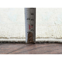 Load image into Gallery viewer, 9&#39;x11&#39;10&quot; Oyster White, Washed Out Peshawar With All Over Vines Design, Hand Knotted, 100% Wool, Densely Woven, Oriental Rug FWR5526