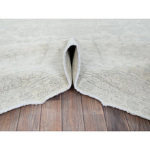 Load image into Gallery viewer, 9&#39;x11&#39;10&quot; Pearl White, Washed Out Peshawar With Heriz Design, Densely Woven, 100% Wool, Hand Knotted, Oriental Rug FWR5532