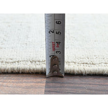 Load image into Gallery viewer, 9&#39;x11&#39;10&quot; Pearl White, Washed Out Peshawar With Heriz Design, Densely Woven, 100% Wool, Hand Knotted, Oriental Rug FWR5532