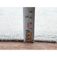 Load image into Gallery viewer, 8'9"x11'10" Medium Gray, White Wash Peshawar With Large Leaf Design, Hand Knotted, Pure Wool, Densely Woven, Oriental Rug FWR5544