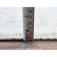 Load image into Gallery viewer, 8&#39;2&quot;x10&#39;1&quot; Alabaster White, Washed Out Peshawar with Muted Colors Leaf Design, Hand Knotted, Pure Wool, Densely Woven, Oriental Rug FWR5550