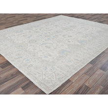 Load image into Gallery viewer, 8&#39;x9&#39;8&quot; Chiffon White, White Wash Peshawar with All Over Vines Design, Densely Woven, Hand Knotted, 100% Wool, Oriental Rug FWR5556