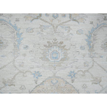 Load image into Gallery viewer, 8&#39;x9&#39;8&quot; Chiffon White, White Wash Peshawar with All Over Vines Design, Densely Woven, Hand Knotted, 100% Wool, Oriental Rug FWR5556