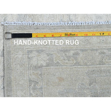 Load image into Gallery viewer, 8&#39;10&quot;x12&#39; Chipmunk Brown, Erased and Broken Line Design, Wool &amp; Silk, Hand Knotted, Hi and Low, Oriental Rug FWR458022