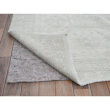 Load image into Gallery viewer, 11&#39;10&quot;x14&#39;7&quot; Pearl White, Washed Out Peshawar With Heriz Design, Hand Knotted, Pure Wool, Densely Woven, Oversized, Oriental Rug FWR5586