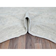 Load image into Gallery viewer, 11&#39;10&quot;x14&#39;7&quot; Pearl White, Washed Out Peshawar With Heriz Design, Hand Knotted, Pure Wool, Densely Woven, Oversized, Oriental Rug FWR5586