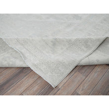 Load image into Gallery viewer, 11&#39;10&quot;x14&#39;7&quot; Pearl White, Washed Out Peshawar With Heriz Design, Hand Knotted, Pure Wool, Densely Woven, Oversized, Oriental Rug FWR5586