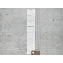 Load image into Gallery viewer, 11&#39;10&quot;x14&#39;7&quot; Pearl White, Washed Out Peshawar With Heriz Design, Hand Knotted, Pure Wool, Densely Woven, Oversized, Oriental Rug FWR5586