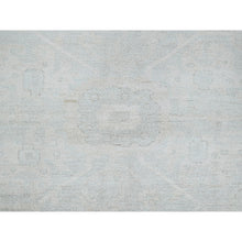 Load image into Gallery viewer, 11&#39;10&quot;x14&#39;7&quot; Pearl White, Washed Out Peshawar With Heriz Design, Hand Knotted, Pure Wool, Densely Woven, Oversized, Oriental Rug FWR5586