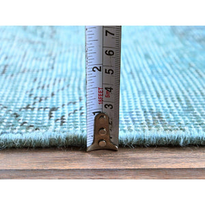 2'x6'1" Carolina Blue, Afghan Peshawar with Birds of Paradise Design, Hand Knotted, Vegetable Dyes, Soft Wool, Narrow Runner, Oriental Rug FWR122622