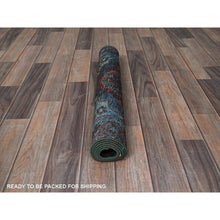 Load image into Gallery viewer, 2&#39;2&quot;x4&#39;2&quot; Wine Red, Overdyed Vintage Persian Lilahan with Geometric Pattern, Shaved Low, Zero Pile, Evenly Worn, Sides and Ends Professionally Secured, Clean, Hand Knotted, 100% Wool, Mat, Oriental Rug Sh975 FWR5850