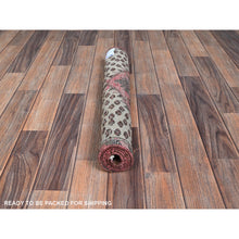 Load image into Gallery viewer, 2&#39;3&quot;x3&#39;7&quot; Rose Pink, Overdyed Vintage Persian Hamadan with Geometric Pattern, Small Animal Figurines, Hand Knotted, 100% Wool, Abrash, Sheared Low, Zero Pile, Sides and Ends Professionally Secured, Clean, Mat, Oriental Rug Sh979 FWR5874