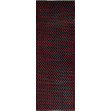 Load image into Gallery viewer, 2&#39;9&quot;x8&#39;4&quot; Midnight Blue with Wine Red, Vintage Persian Tabriz with Small and Intricate All Over Paisley Design, Cropped Thin, Zero Pile, Sides and Ends Professionally Secured, Clean, Hand Knotted, Pure Wool, Runner, Oriental Rug Sh992 FWR5952