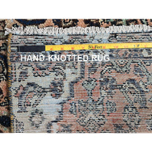 Load image into Gallery viewer, 2&#39;7&quot;x9&#39;1&quot; Beige, Vintage Persian Hussainabad With All Over Design, Hand Knotted, 100% Wool, Sheared Low, Zero Pile, Sides And Ends Professionally Secured, Clean, Fragment, Runner, Oriental Rug FWR5964