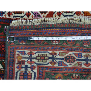 3'2"x13'10" Antique Persian Northwest Boteh Design Runner Handmade Rug FWR157026