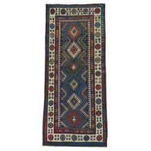 Load image into Gallery viewer, 4&#39;x9&#39; Multicolored Antique Caucasian Talesh Exc Cond Wide Runner Hand Knotted Rug FWR169368