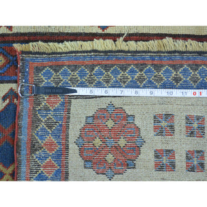 4'x9' Multicolored Antique Caucasian Talesh Exc Cond Wide Runner Hand Knotted Rug FWR169368