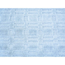 Load image into Gallery viewer, 2&#39;x3&#39; Tone on Tone Sky Blue Hand Loomed Wool and Silk Rug FWR179718