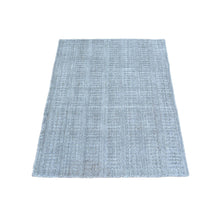 Load image into Gallery viewer, 2&#39;x3&#39; Tone on Tone Hand Loomed Grey Wool and Silk Rug FWR179736