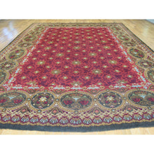 Load image into Gallery viewer, 10&#39;10&quot;x14&#39;5&quot; Red Antique European Donegal Pure Wool Oversize Oriental Rug FWR192126