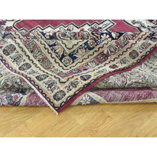 Load image into Gallery viewer, 11&#39;9&quot;x15&#39;7&quot; Burgundy Red Antique Persian Lavar Kerman Good Condition Hand Knotted Pure Wool Oversized Oriental Rug FWR192816